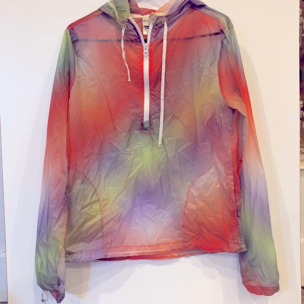 Rainproof rainbow hoodie